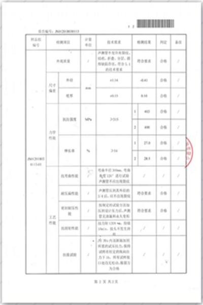 厦门出厂检测报告